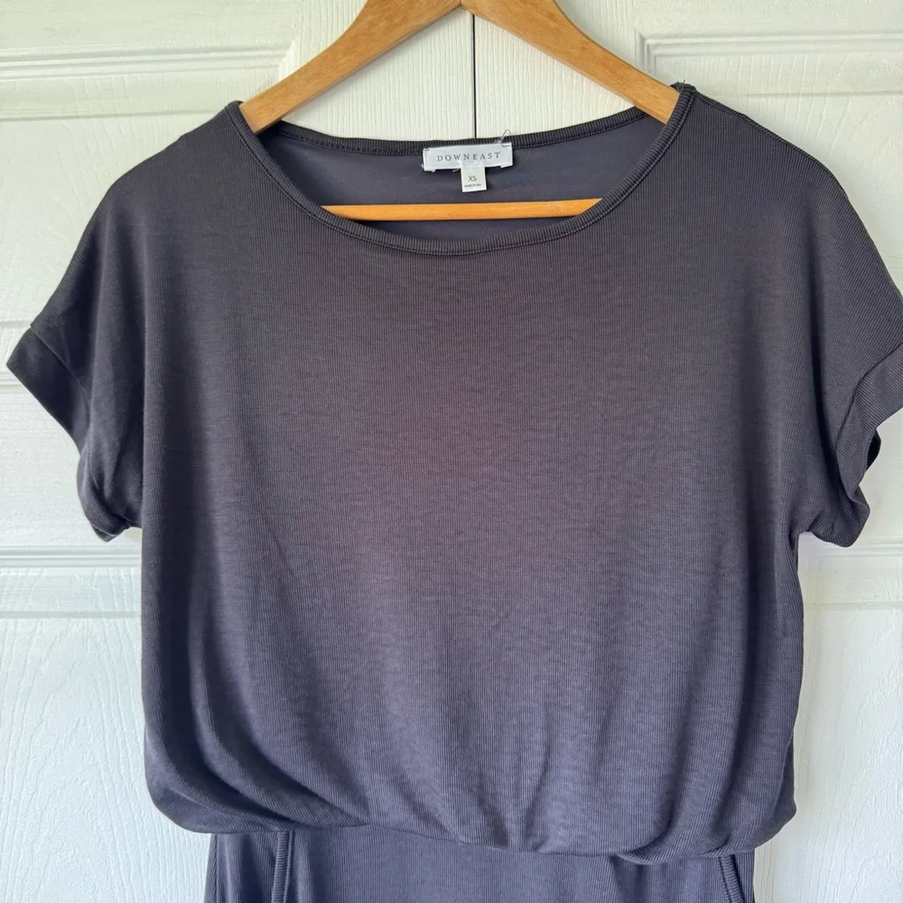Downeast Knit Shift Dress – Charcoal Gray – Size XS